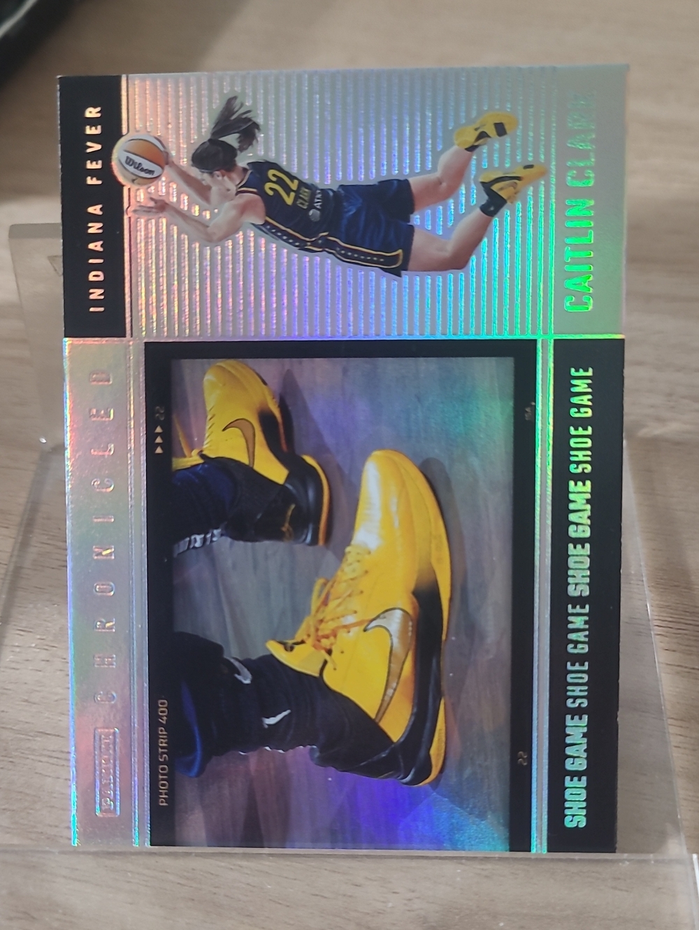 Caitlin Clark Rookie Card - Indiana Fever Yellow Shoe 2025 Chronicled